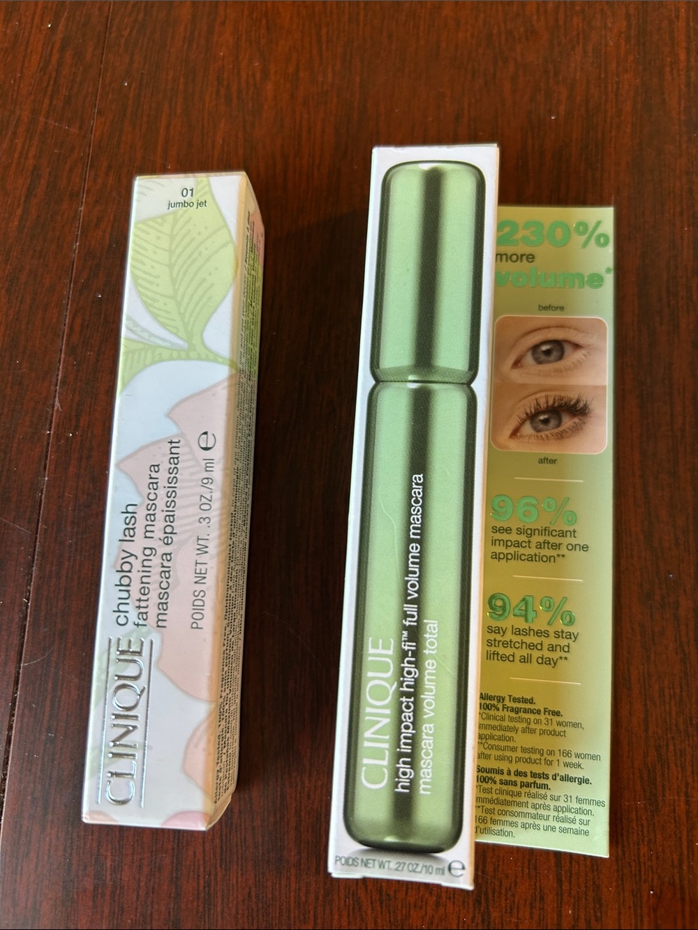 Clinique High Impact Mascara & Chubby Lash Duo in Light Green and Pale Pink
